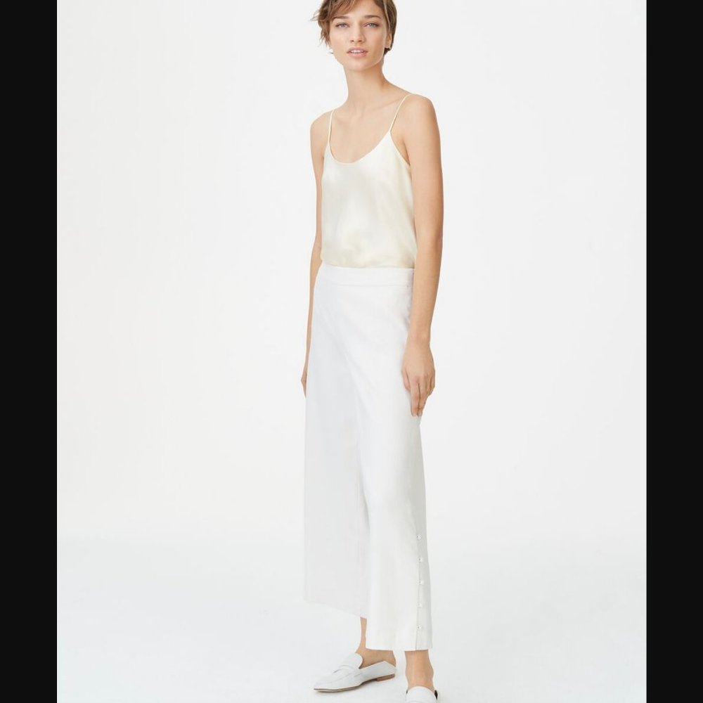 Club Monaco Joannah Linen-Blend Capri Wide Leg Pant
